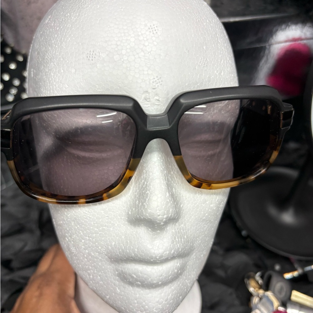 Cazal Bold Black and Brown Square Glasses